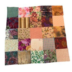 100 Pieces 2” Precut Cotton Fabric Squares Assorted Patterns & Colors For Quilti